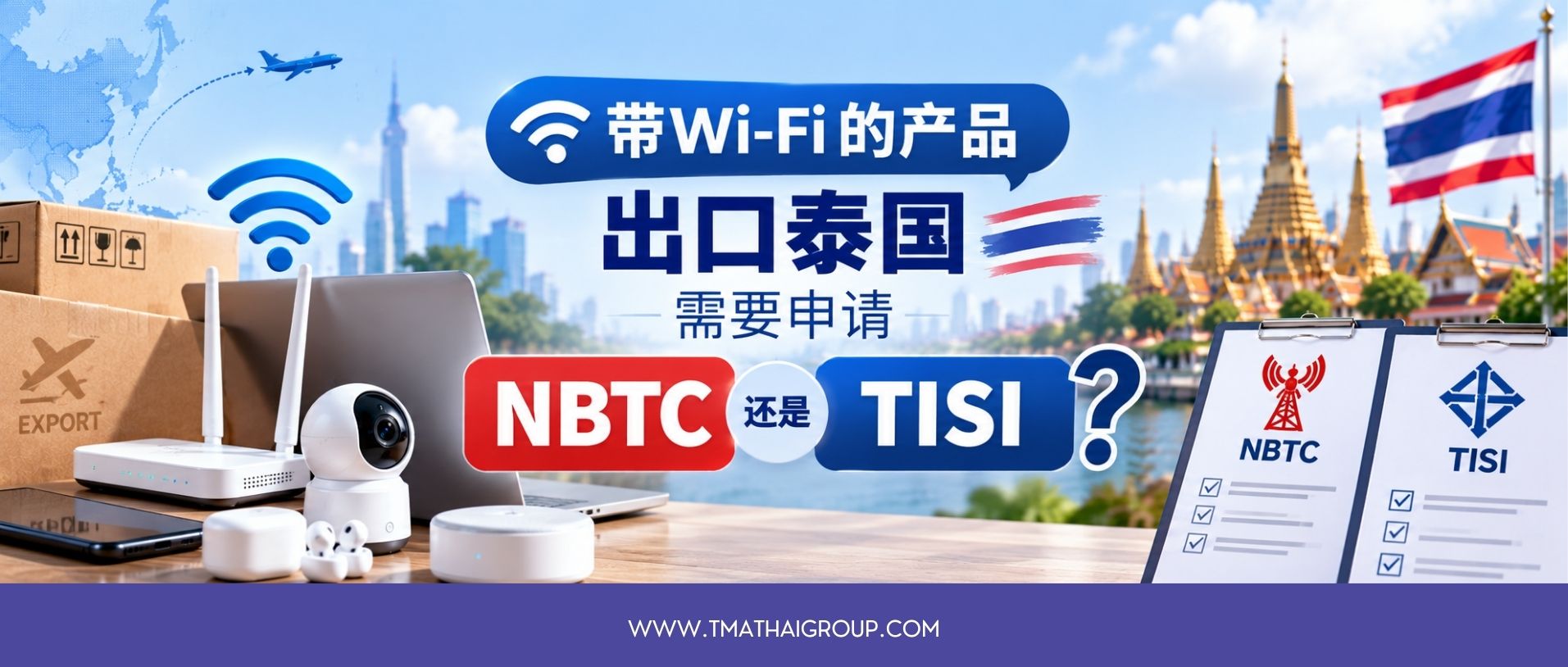 带Wi-Fi的产品出口泰国，需要申请NBTC还是TISI？